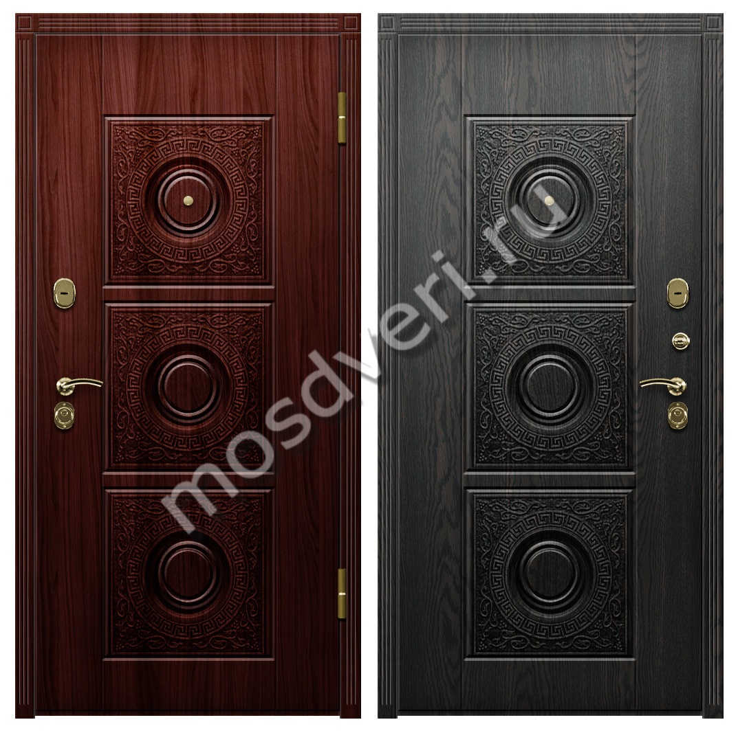 Входная дверь одностворчатая МДФ темный дуб в квартиру с утеплением - купить от производителя Мосдвери Входная дверь одностворчатая МДФ темный дуб в квартиру с утеплением