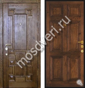 Металлическая дверь массив дерева снаружи и МДФ внутри - купить от производителя Мосдвери Металлическая дверь массив дерева снаружи и МДФ внутри